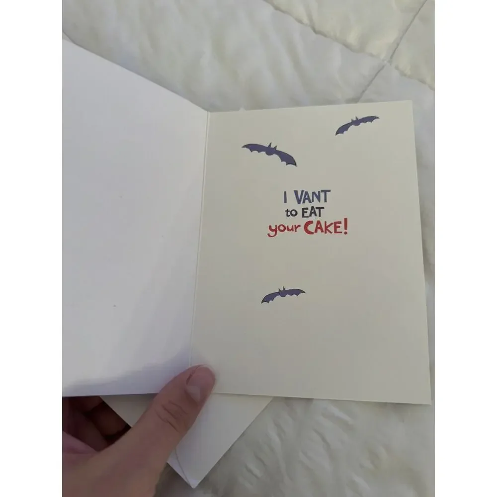 Lot of 5 Happy Halloween Greeting Cards Witch Ghost Vampire Birthday